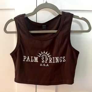 SHEIN “Palm Springs” crop tank top, NEVER WORN